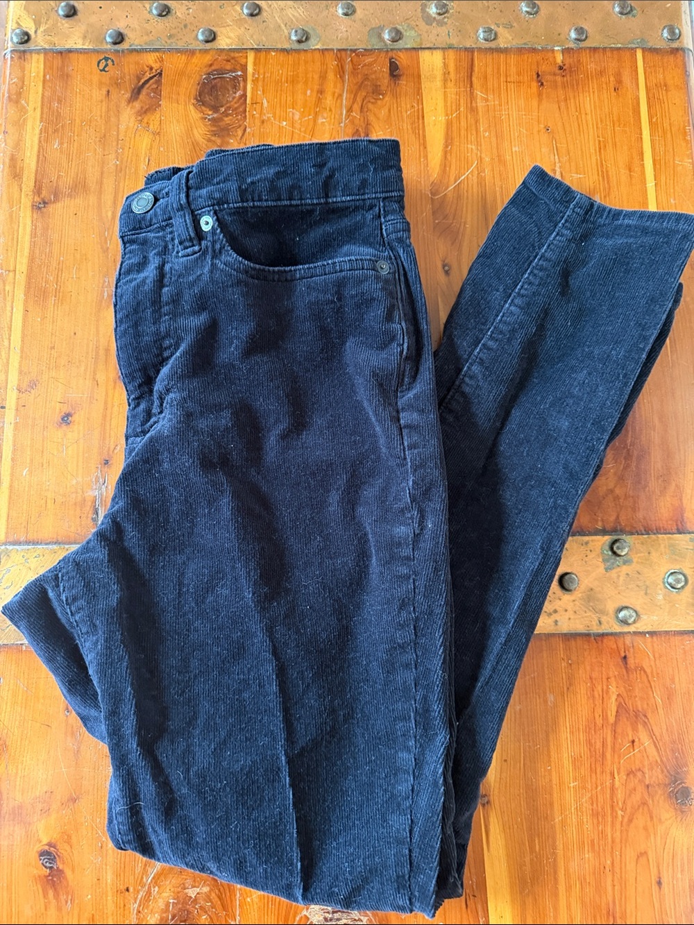 Lands' End Women's Skinny Corduroy Jeans in Black